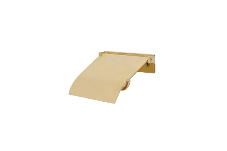AXCIS アクシス ペーパーホルダー flap フラップ ブラス HS3043 1連 シングル トイレットペーパーホルダーカバー 真鍮 DIY 日曜大工 リフォーム 真鍮製 ゴールド トイレ収納 スリム コンパクト ストック 高級感