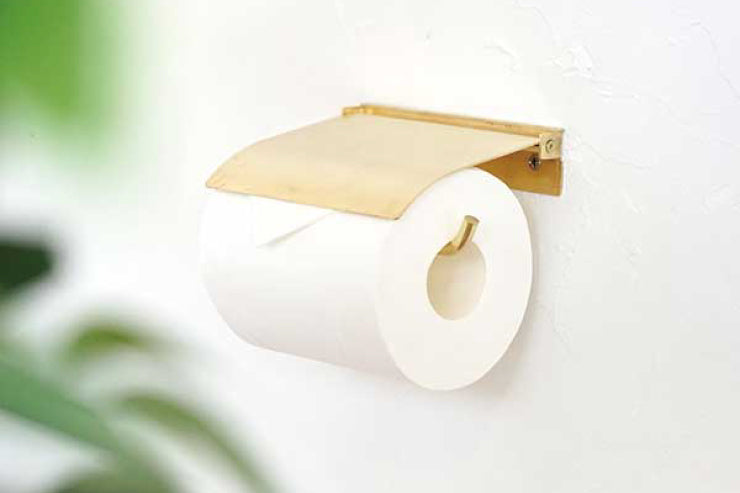 AXCIS アクシス ペーパーホルダー flap フラップ ブラス HS3043 1連 シングル トイレットペーパーホルダーカバー 真鍮 DIY 日曜大工 リフォーム 真鍮製 ゴールド トイレ収納 スリム コンパクト ストック 高級感