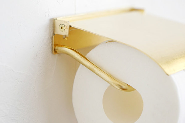 AXCIS アクシス ペーパーホルダー flap フラップ ブラス HS3043 1連 シングル トイレットペーパーホルダーカバー 真鍮 DIY 日曜大工 リフォーム 真鍮製 ゴールド トイレ収納 スリム コンパクト ストック 高級感