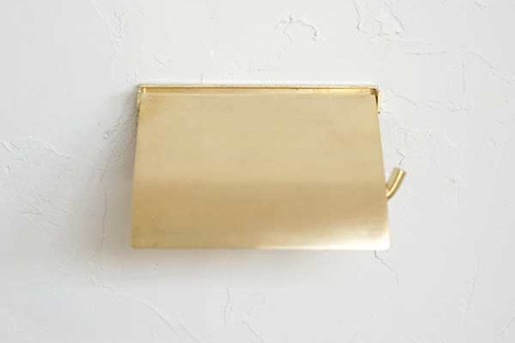 AXCIS アクシス ペーパーホルダー flap フラップ ブラス HS3043 1連 シングル トイレットペーパーホルダーカバー 真鍮 DIY 日曜大工 リフォーム 真鍮製 ゴールド トイレ収納 スリム コンパクト ストック 高級感