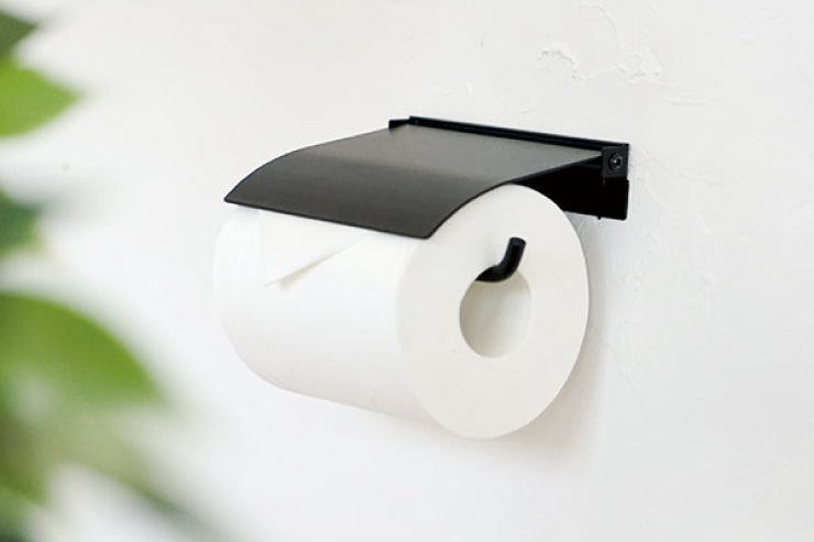 AXCIS アクシス ペーパーホルダー flap フラップ アイアン HS3047 1連 シングル トイレットペーパーホルダーカバー アイアン DIY 日曜大工 リフォーム 鉄製 ブラック トイレ収納 スリム コンパクト ストック 高級感