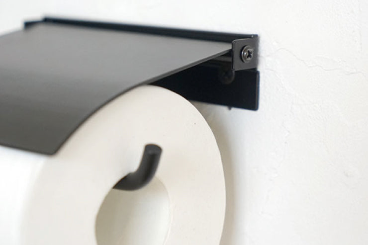 AXCIS アクシス ペーパーホルダー flap フラップ アイアン HS3047 1連 シングル トイレットペーパーホルダーカバー アイアン DIY 日曜大工 リフォーム 鉄製 ブラック トイレ収納 スリム コンパクト ストック 高級感