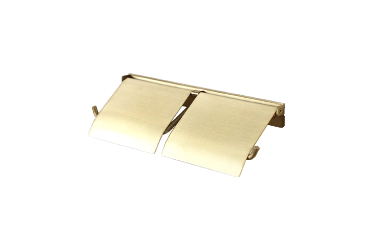 AXCIS アクシス ペーパーホルダー flap フラップ ブラス HS3412 2連 ダブル トイレットペーパーホルダーカバー 真鍮 DIY 日曜大工 リフォーム 真鍮製 ゴールド トイレ収納 スリム コンパクト ストック 高級感