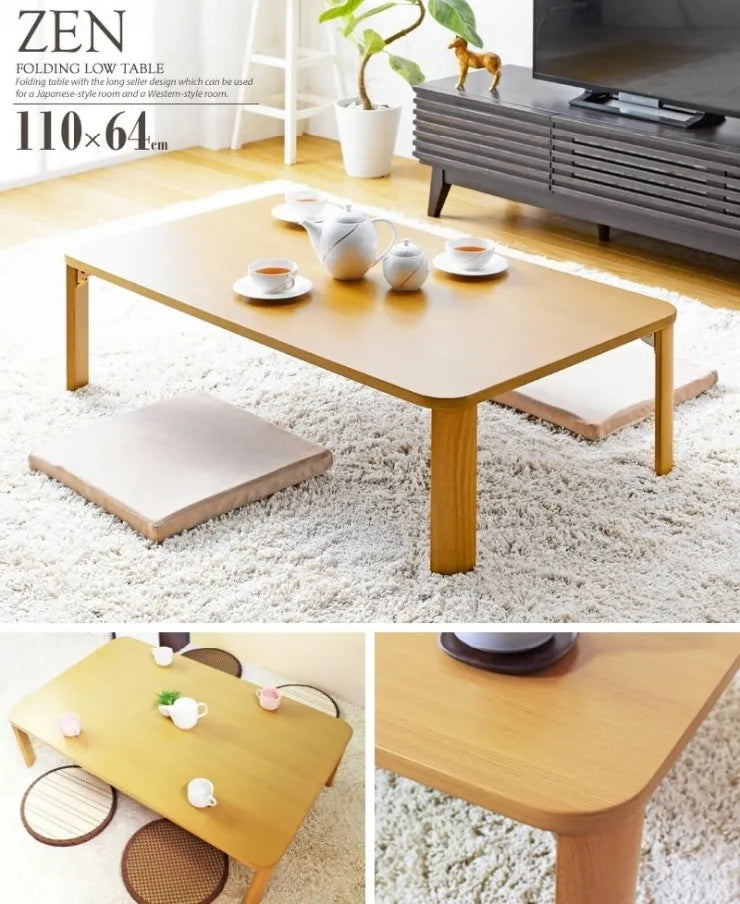 折りたたみテーブル IW-1164B 幅110cm 奥行64cm 高さ32cm