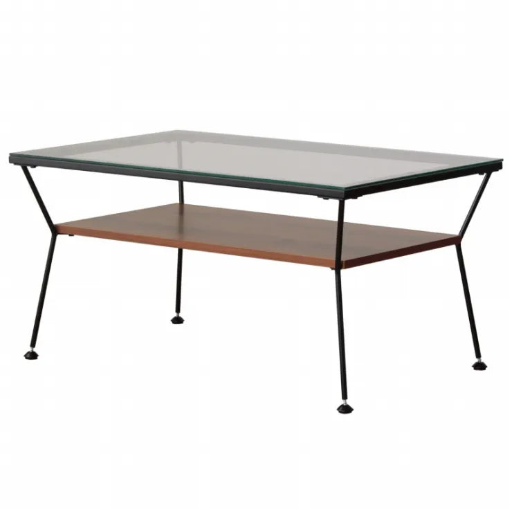 Table pliante MT-6866 Largeur 105 cm Profondeur 55 cm Hauteur 32 (7) cm Table centrale pliante Table en bois marron naturel Fer massif Table de café rétro Table en bois Moderne Scandinave Élégant Mignon Industriel