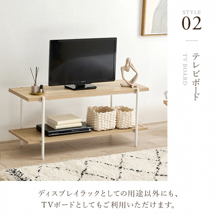 Rack LCC-4673 Width 75cm Depth 30cm Height 72cm Open rack 3-tier type Adjustable shelf Storage Shelf Display rack Kitchen storage Living room storage Toilet storage Wall storage Wall shelf Bookshelf Magazine rack Korean interior Scandinavian