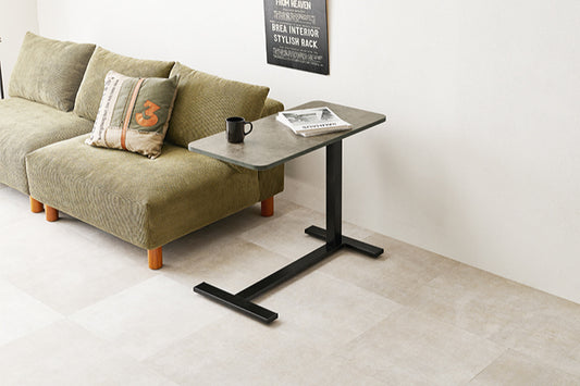 Folding leg table MT-6866 Width 105cm Depth 55cm Height 32(7)cm Folding center table Natural Brown Wooden table Solid Iron Retro Cafe table Wood table Modern Scandinavian Stylish Cute Industrial