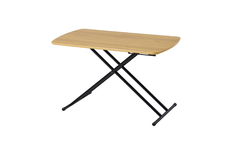Table élévatrice KT-3183 Largeur 100 cm Profondeur 50 cm Hauteur 30,5-64,5 cm Table élévatrice Table de travail pliante Table d'appoint de canapé Bureau Table à manger Chambre Café Grain de bois Motif marbre Intérieur