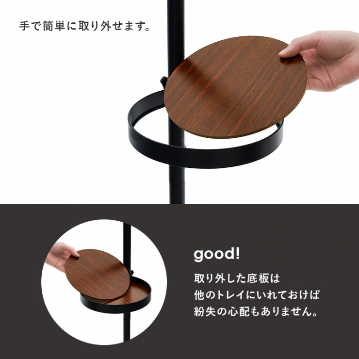 突っ張り棒&パーツ 6点セット 丸型 ウォールラック KTR-3116 幅43cm 奥行43cm 高さ187~264cm
