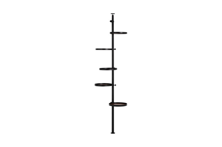 突っ張り棒&パーツ 6点セット 丸型 ウォールラック KTR-3116 幅43cm 奥行43cm 高さ187~264cm