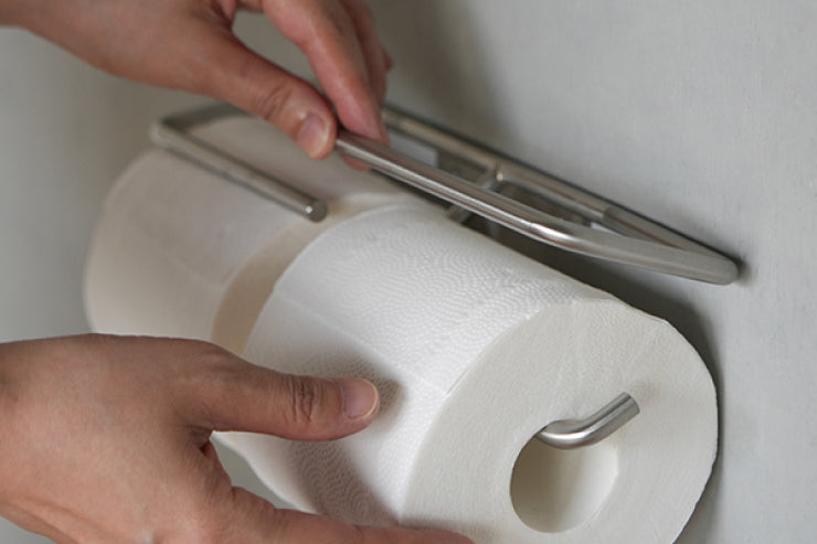 AXCIS アクシス ペーパーホルダー KT ステンレス L2222 L2223 1連 2連 シングル ダブル トイレットペーパーホルダーカバー SUS DIY 日曜大工 リフォーム ステンレス製 シルバー トイレ収納 すき間収納 省スペース スリム コンパクト ストック 高級感 新生活 シンプル 北欧