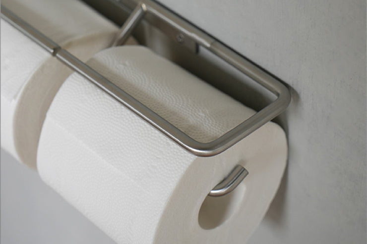 AXCIS アクシス ペーパーホルダー KT ステンレス L2222 L2223 1連 2連 シングル ダブル トイレットペーパーホルダーカバー SUS DIY 日曜大工 リフォーム ステンレス製 シルバー トイレ収納 すき間収納 省スペース スリム コンパクト ストック 高級感 新生活 シンプル 北欧