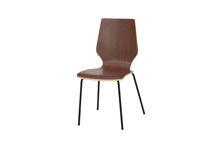 Chaise de salle à manger LC-4487 Largeur 48 cm Profondeur 50 cm Hauteur 87,5 cm Hauteur d'assise 45 cm Chaise Tabouret Salle à manger Empilable Canapé Bois Chaise design Chaise de bureau Grain de bois Salon Rétro Scandinave