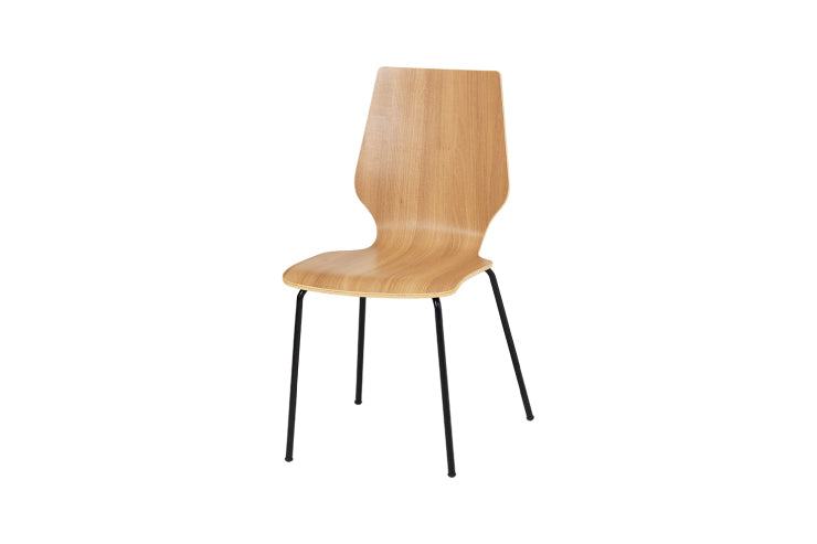 Chaise de salle à manger LC-4487 Largeur 48 cm Profondeur 50 cm Hauteur 87,5 cm Hauteur d'assise 45 cm Chaise Tabouret Salle à manger Empilable Canapé Bois Chaise design Chaise de bureau Grain de bois Salon Rétro Scandinave