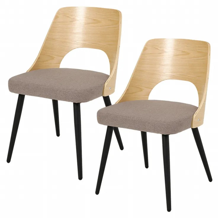 ダイニングチェア 2脚セット LC-4836-2S 幅48cm 奥行き53cm 高さ73cm 座面高さ43cm