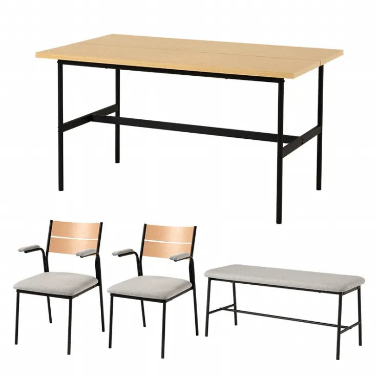 Table pliante MT-6866 Largeur 105 cm Profondeur 55 cm Hauteur 32 (7) cm Table centrale pliante Table en bois marron naturel Fer massif Table de café rétro Table en bois Moderne Scandinave Élégant Mignon Industriel