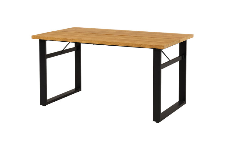 Table pliante MT-6866 Largeur 105 cm Profondeur 55 cm Hauteur 32 (7) cm Table centrale pliante Table en bois marron naturel Fer massif Table de café rétro Table en bois Moderne Scandinave Élégant Mignon Industriel