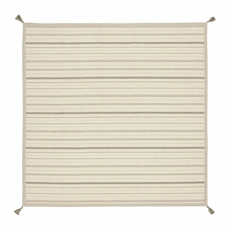 インド綿ラグ ティック 幅185cm 奥行き185cm