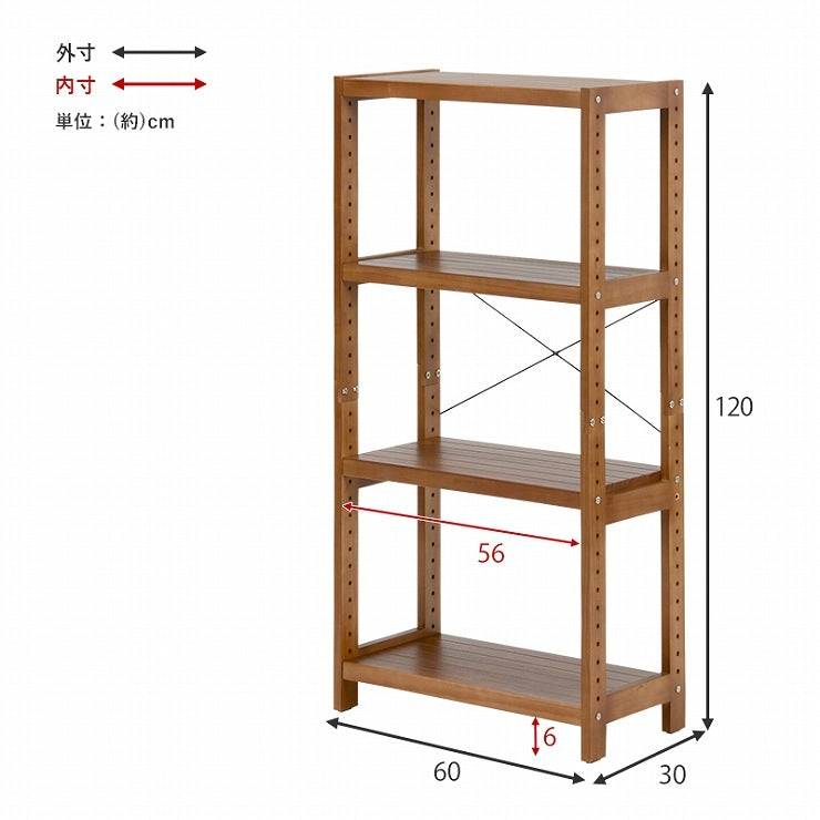 ラック MCC-6035 幅60cm 奥行30cm 高さ120cm