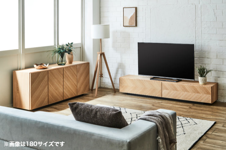 天然木 テレビボード MEIREKI 日本製 幅200cm 奥行き40cm 高さ33cm
