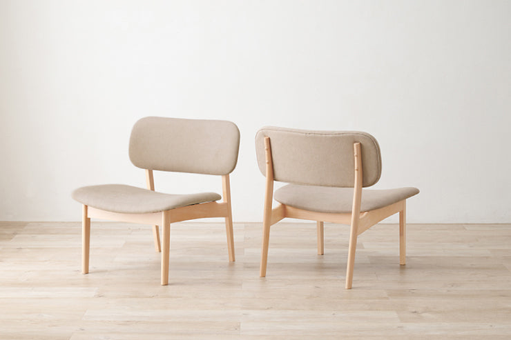Chaises de salle à manger, lot de 2, MI-8633, largeur 62 cm, profondeur 65 cm, hauteur 70 cm, hauteur d'assise 39 cm, chaise, naturel, beige, gris, chaise, salle à manger, bois naturel, coussin, salon, canapé rétro, élégant, mignon, scandinave