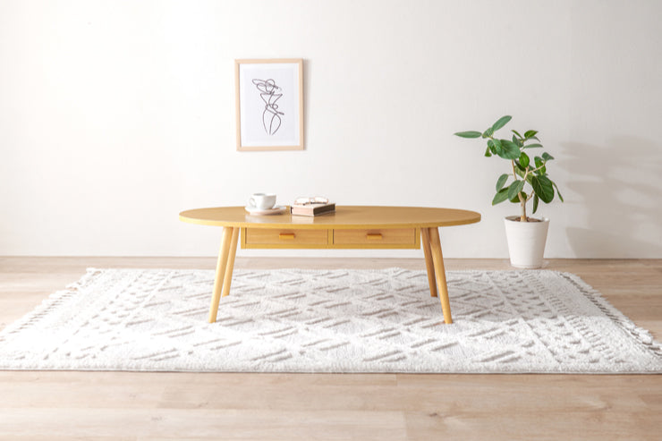 Table pliante MT-6866 Largeur 105 cm Profondeur 55 cm Hauteur 32 (7) cm Table centrale pliante Table en bois marron naturel Fer massif Table de café rétro Table en bois Moderne Scandinave Élégant Mignon Industriel