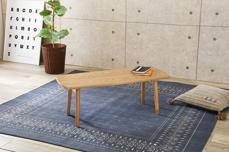Table pliante MT-6866 Largeur 105 cm Profondeur 55 cm Hauteur 32 (7) cm Table centrale pliante Table en bois marron naturel Fer massif Table de café rétro Table en bois Moderne Scandinave Élégant Mignon Industriel