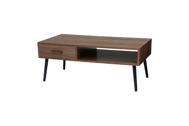 Table centrale MT-6542 Largeur 100cm Profondeur 45cm Hauteur 40cm Tiroir Table basse Naturel Marron Blanc Tiroir Table basse Table de salon Table basse Rétro Table de café Table en bois Moderne Élégant Mignon Moderne Scandinave