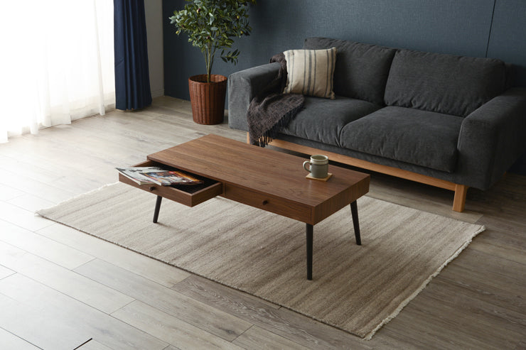 Table pliante MT-6866 Largeur 105 cm Profondeur 55 cm Hauteur 32 (7) cm Table centrale pliante Table en bois marron naturel Fer massif Table de café rétro Table en bois Moderne Scandinave Élégant Mignon Industriel