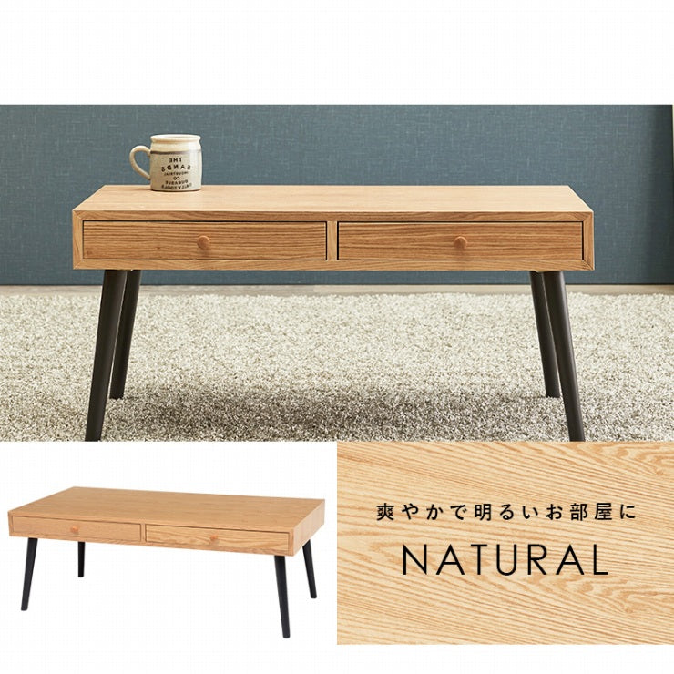 Table pliante MT-6866 Largeur 105 cm Profondeur 55 cm Hauteur 32 (7) cm Table centrale pliante Table en bois marron naturel Fer massif Table de café rétro Table en bois Moderne Scandinave Élégant Mignon Industriel