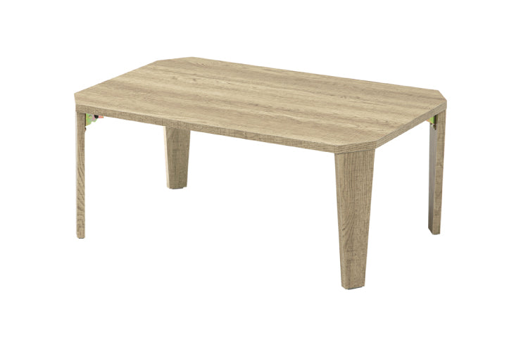 Table pliante MT-6866 Largeur 105 cm Profondeur 55 cm Hauteur 32 (7) cm Table centrale pliante Table en bois marron naturel Fer massif Table de café rétro Table en bois Moderne Scandinave Élégant Mignon Industriel