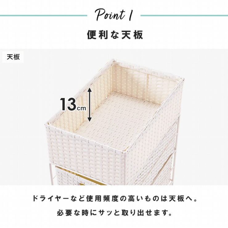 ランドリーラック RAN-2421 幅25.5cm 奥行き40.5cm 高さ95.5cm