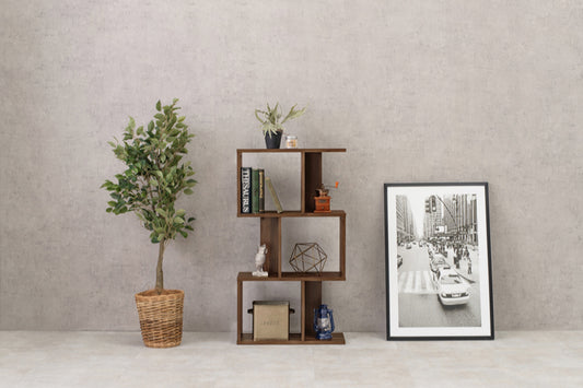 5-tier tension rack KTR-3156 Width 90cm Depth 24cm Height 187-264cm Height adjustable Rack Slim Wall storage Open rack Wall shelf Tension shelf Partition Ladder rack Slim wall Storage shelf Storage rack