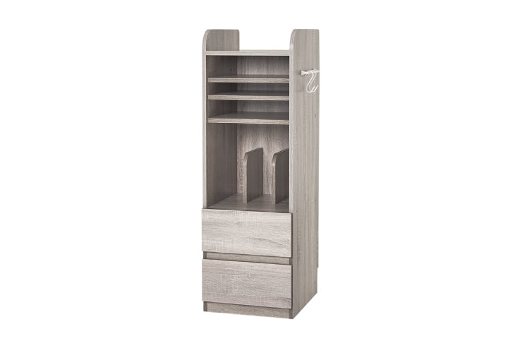 Bibliothèque RCC-1021-L Largeur 55 cm Profondeur 26 cm Hauteur 68 cm Étagère ouverte Élégant Mince Avec roulettes Étagère murale Étagère Cloison Support DVD Porte-revues Rangement d'entrée Bibliothèque Salon Mince Mural