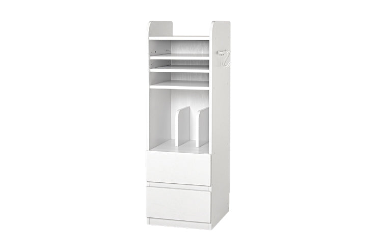 Bibliothèque RCC-1021-L Largeur 55 cm Profondeur 26 cm Hauteur 68 cm Étagère ouverte Élégant Mince Avec roulettes Étagère murale Étagère Cloison Support DVD Porte-revues Rangement d'entrée Bibliothèque Salon Mince Mural