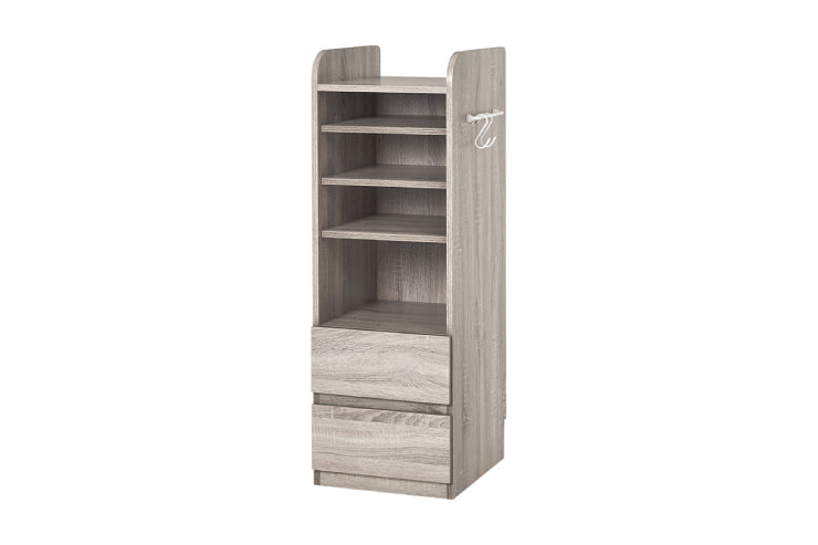 Bibliothèque RCC-1021-L Largeur 55 cm Profondeur 26 cm Hauteur 68 cm Étagère ouverte Élégant Mince Avec roulettes Étagère murale Étagère Cloison Support DVD Porte-revues Rangement d'entrée Bibliothèque Salon Mince Mural
