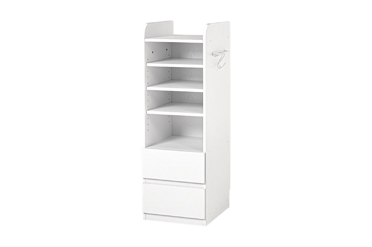 Bibliothèque RCC-1021-L Largeur 55 cm Profondeur 26 cm Hauteur 68 cm Étagère ouverte Élégant Mince Avec roulettes Étagère murale Étagère Cloison Support DVD Porte-revues Rangement d'entrée Bibliothèque Salon Mince Mural