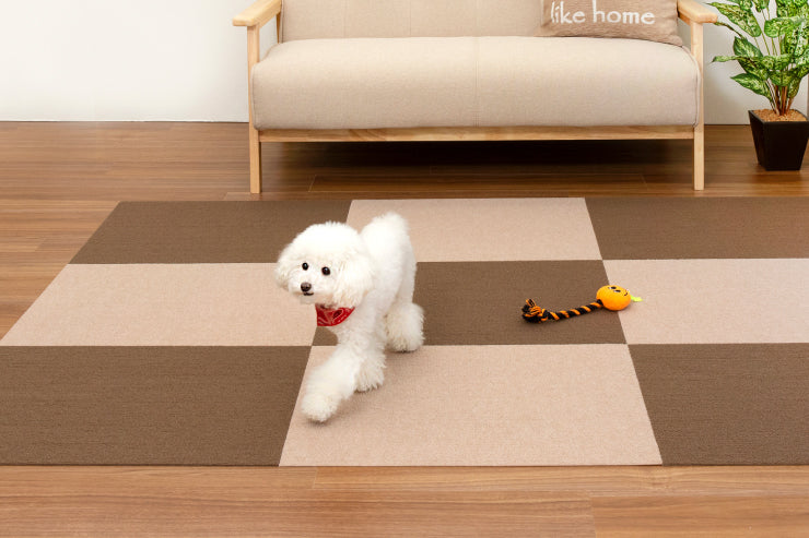 おくだけ吸着 はっ水 吸着マット 45×60cm 12枚入り 1セット 薄さ4mm ペットマット 日本製 国産 大判 カット可 床暖房対応 洗濯OK タイルカーペット ラグ マット 床保護 滑り止めマット
