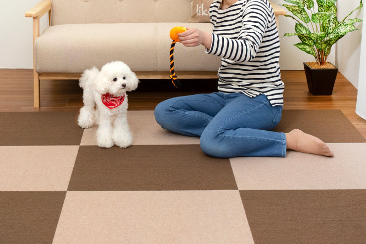 おくだけ吸着 はっ水 吸着マット 45×60cm 12枚入り 1セット 薄さ4mm ペットマット 日本製 国産 大判 カット可 床暖房対応 洗濯OK タイルカーペット ラグ マット 床保護 滑り止めマット