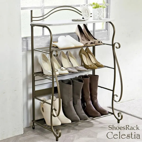 シューズラック Celestia セレスティア 幅62cm 奥行き36cm 高さ92.5cm