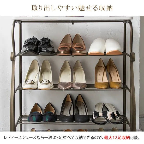 シューズラック Celestia セレスティア 幅62cm 奥行き36cm 高さ92.5cm