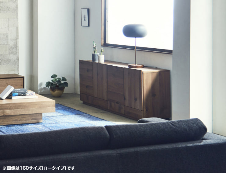 天然木 サイドボード TOBI ハイタイプ 日本製 幅160cm 奥行き40cm 高さ85cm