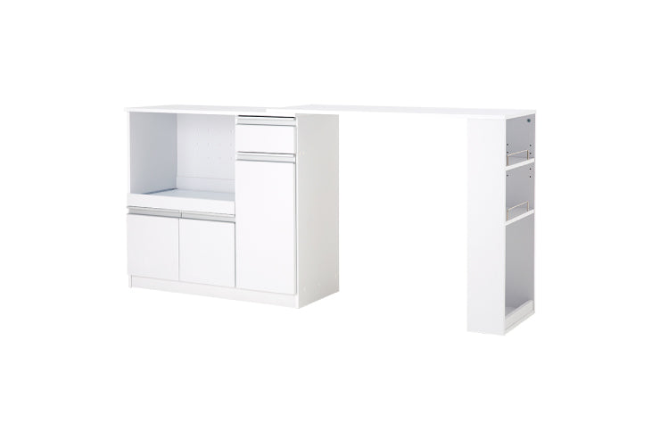 伸縮キッチンカウンター VKC-7150OS 幅104~178cm 奥行40cm 高さ84cm