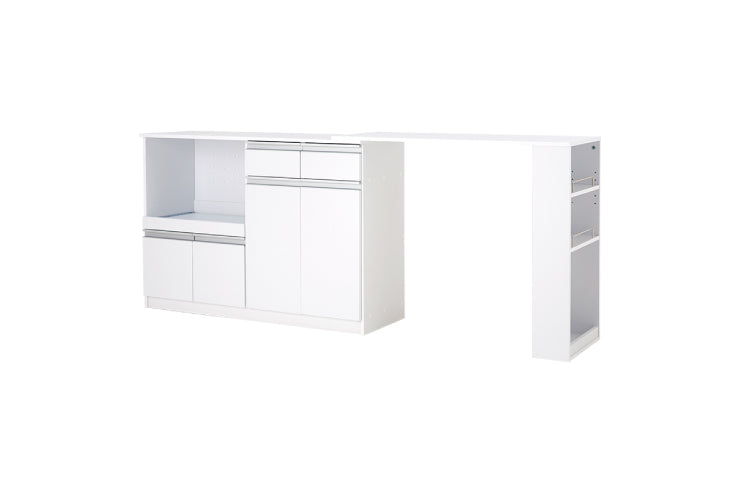 伸縮キッチンカウンター VKC-7151OS 幅133~207cm 奥行40cm 高さ84cm