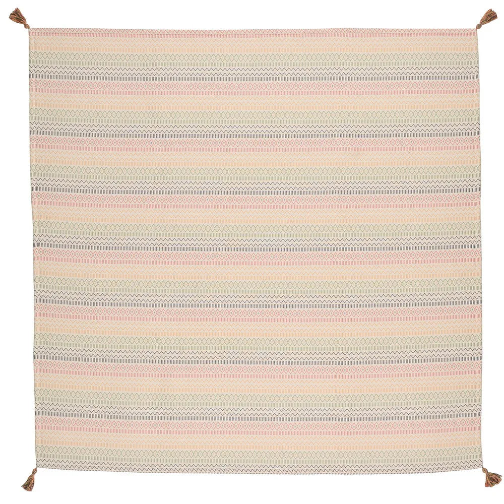 インド綿ラグ ハシーナ 幅185cm 奥行き185cm