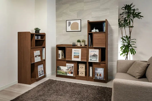 Table pliante MT-6866 Largeur 105 cm Profondeur 55 cm Hauteur 32 (7) cm Table centrale pliante Table en bois marron naturel Fer massif Table de café rétro Table en bois Moderne Scandinave Élégant Mignon Industriel