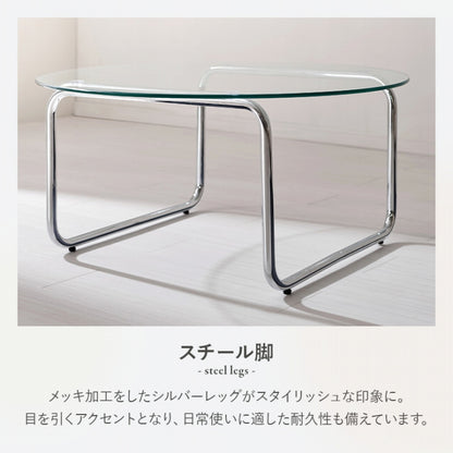 ガラステーブル BT-8661 幅80cm 奥行き80cm 高さ38cm