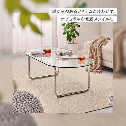 ガラステーブル BT-8663 幅120cm 奥行き60cm 高さ38cm