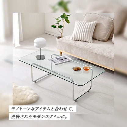 ガラステーブル BT-8674 幅120cm 奥行き60cm 高さ38cm