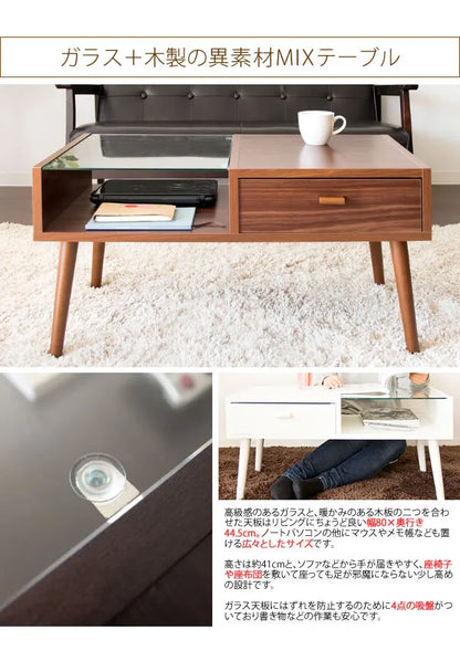 センターテーブル ORLEANS オリンズ CT-845 幅80cm 奥行き44.5cm 高さ41cm